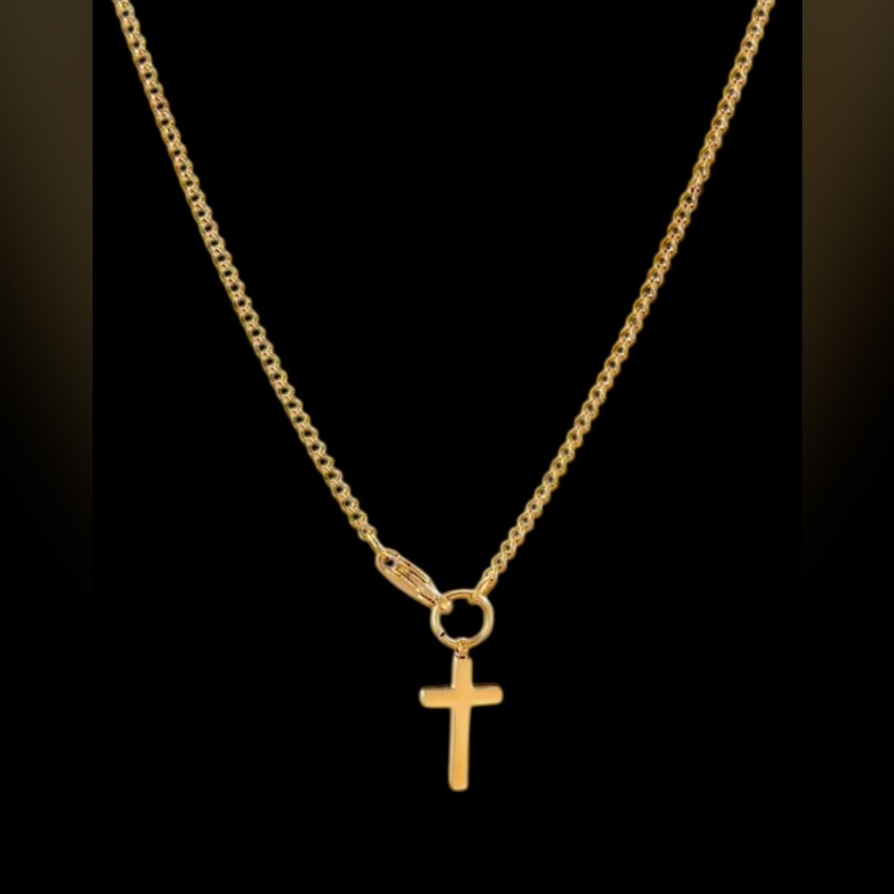 J16. Cross Delicate Necklace - 18K Gold Plated - New in Box - No Cancels
